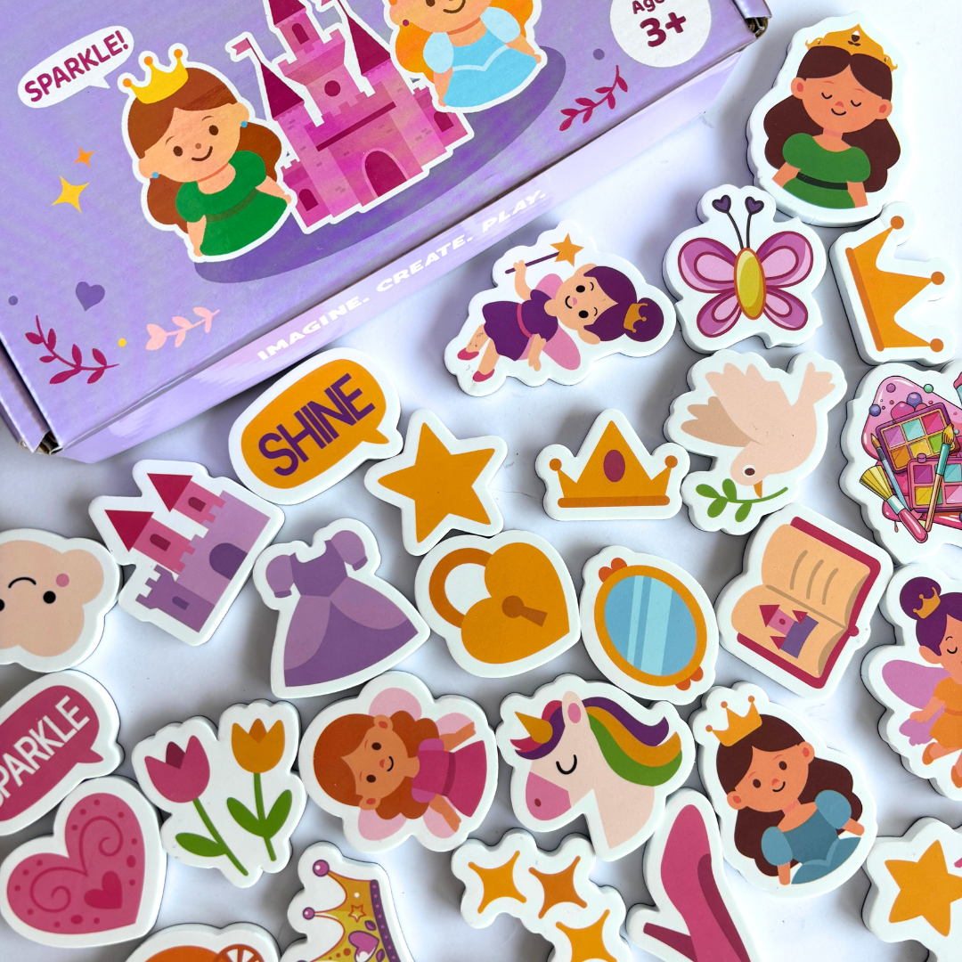 Princess Magnet Set | Fairy Tale Magnetic Play Pieces for Kids - Smartypals