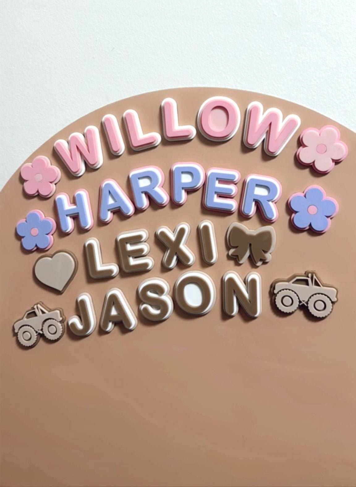 Custom Name Magnets + Magnetic Wall Decal | Personalised Kids Play Wall - Smartypals