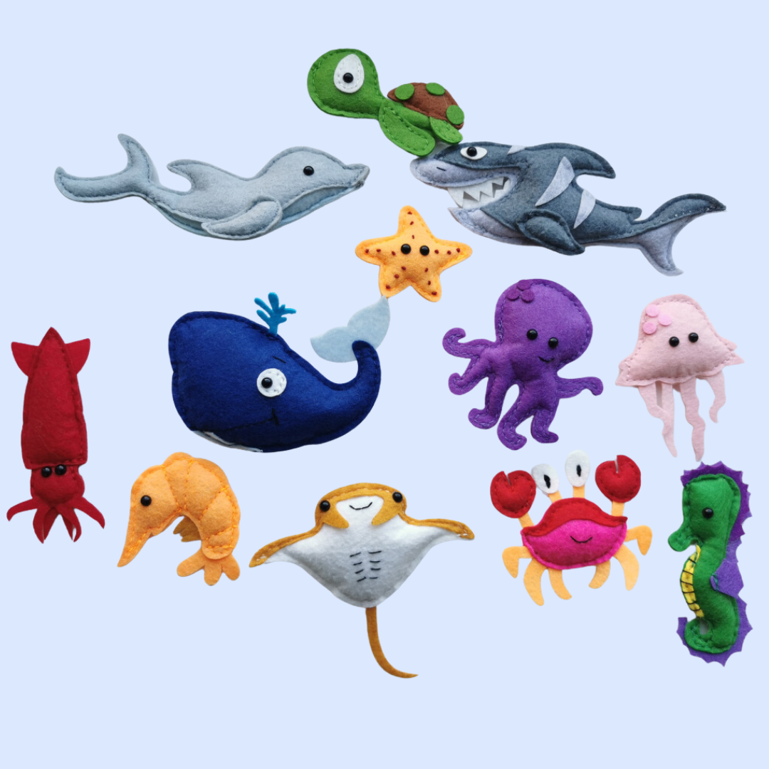 10pack Felt Magnets | Sea Animals