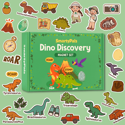 Dino Discovery Magnet Set | Dinosaur Magnets for Kids Imaginative Play - Smartypals