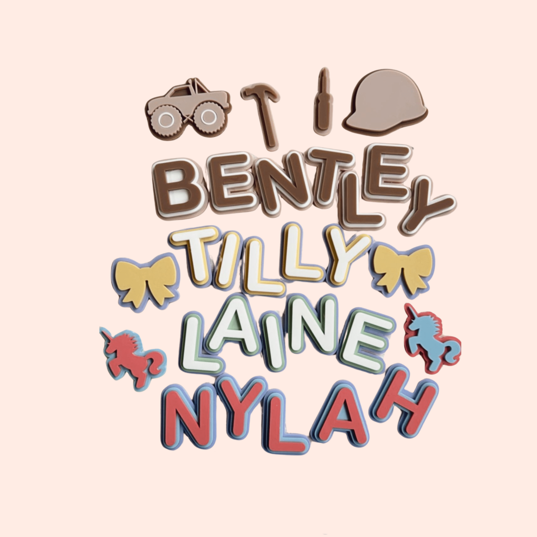 Custom Name Magnets + Magnetic Wall Decal | Personalised Kids Play Wall - Smartypals