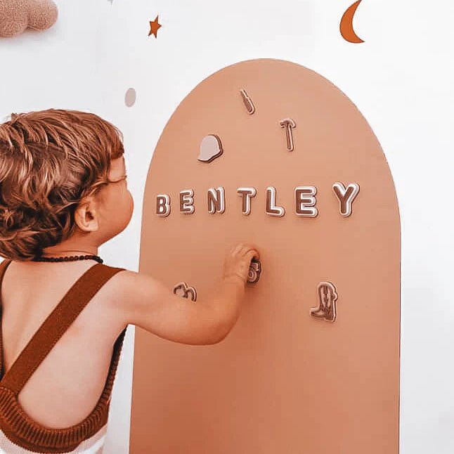 Custom Name Magnets + Magnetic Wall Decal | Personalised Kids Play Wall - Smartypals