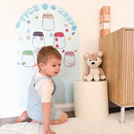 Custom Name Magnets + Magnetic Wall Decal | Personalised Kids Play Wall - Smartypals